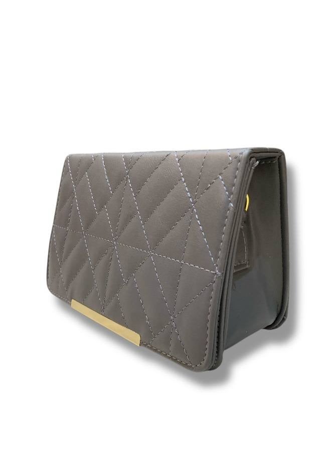 A dark grey Crossbody Bag in Imported Leather – A Refined Design Combining Elegance and Functionality”  - Image 4
