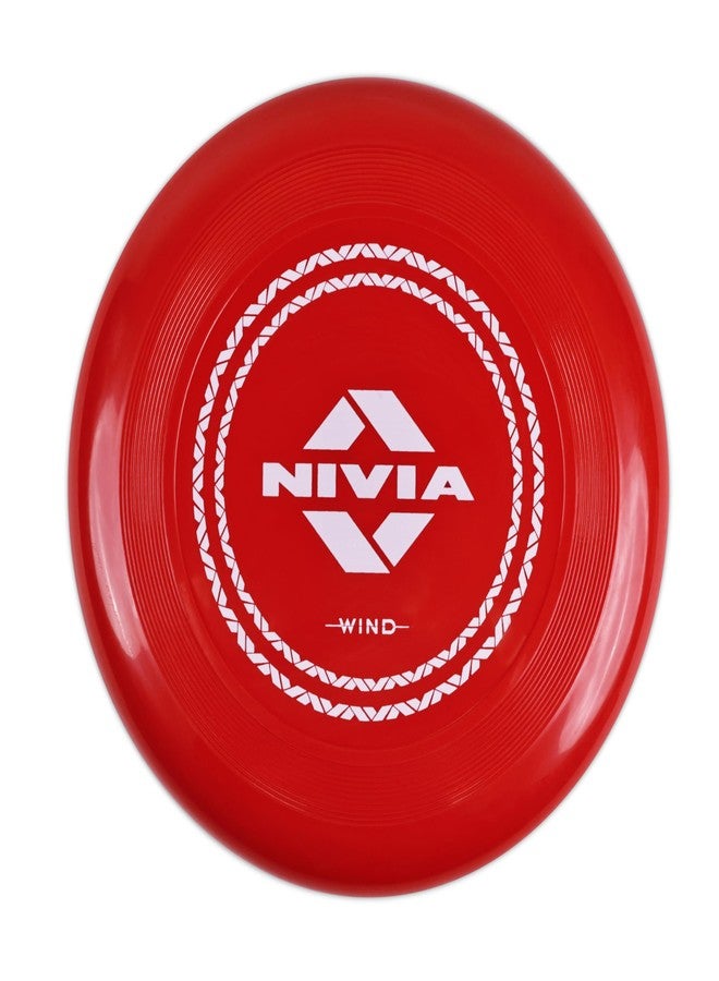 Nivia Frisbee for Outdoor Sports Games, Throwing Discs for Kids, Adults, and Dogs, Unbreakable Soft Flexible Plastic (Bright Red, Large) - Image 1