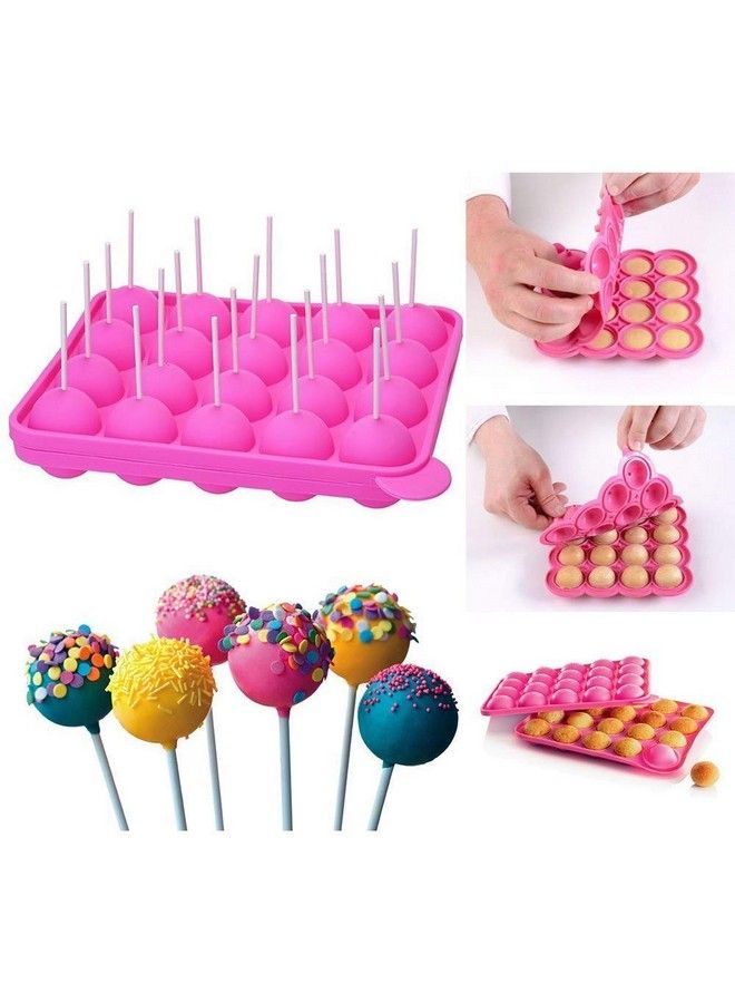 Decora 20Cavity Silicone Mold With 20 Pcs Sticks For Cake Pophard Candy And Party Cupcake - Image 1
