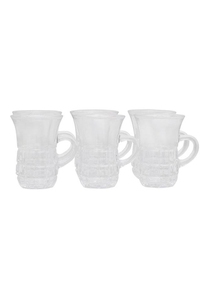 Alsaif Glass Tea Bialat Serving Set 6 Pieces Clear  - Image 2