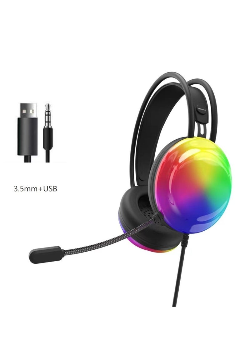 سماعة ألعاب ThinkPlus - RGB - موديل G30B - ميكروفون عالي الدقة-اسود - Image 3