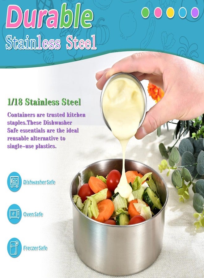 UPTRUST Stainless Steel Containers with Lids, 5-Pack Leakproof Food Containers, Nesting Snack Containers, Metal Lunch Container, Stainless Steel Lunch Box Containers - Image 4
