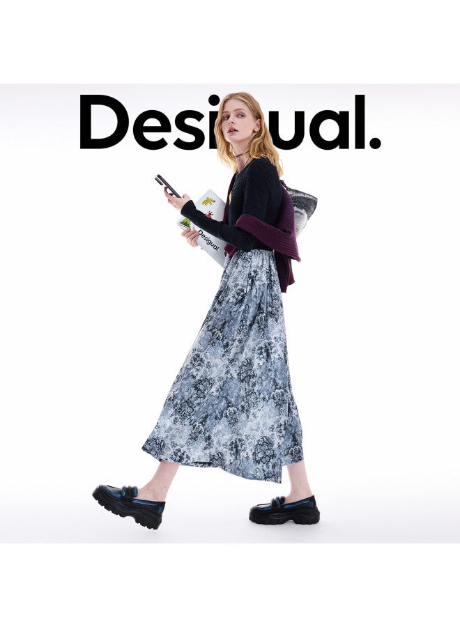 DESIGUAL fall/winter 2025 New Collection Paisley Velvet Print Patchwork Dress - Image 2
