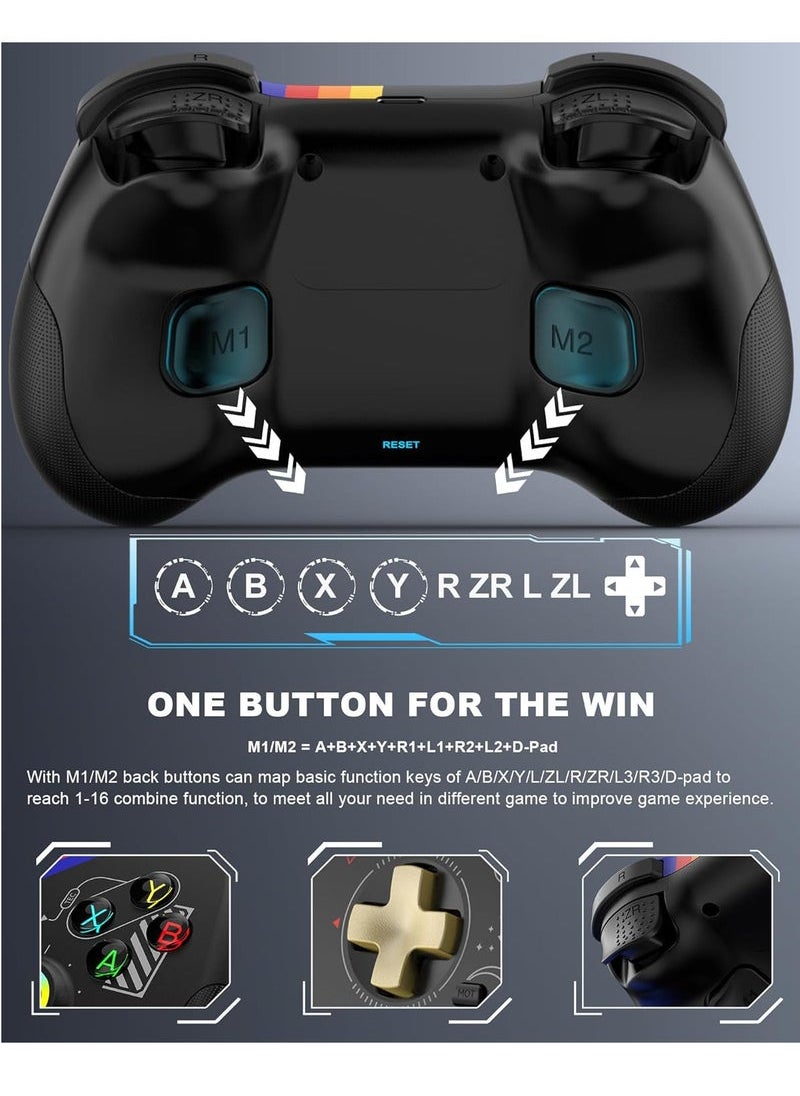 Beauenty - Mobile Gaming Controller for iPad/iPhone/Tablet, Cloud Controller Remote Joystick for iOS/Android, Wireless Switch Controller with Macro ons/Hall-Rocker/Hall-Trigger/Dual Vibration (Starry Black) - Image 1