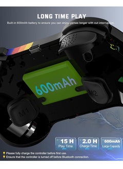 Beauenty Mobile Gaming Controller for iPad/iPhone/Tablet, Cloud Controller Remote Joystick for iOS/Android, Wireless Switch Controller with Macro ons/Hall-Rocker/Hall-Trigger/Dual Vibration (Starry Black)  - Image 5