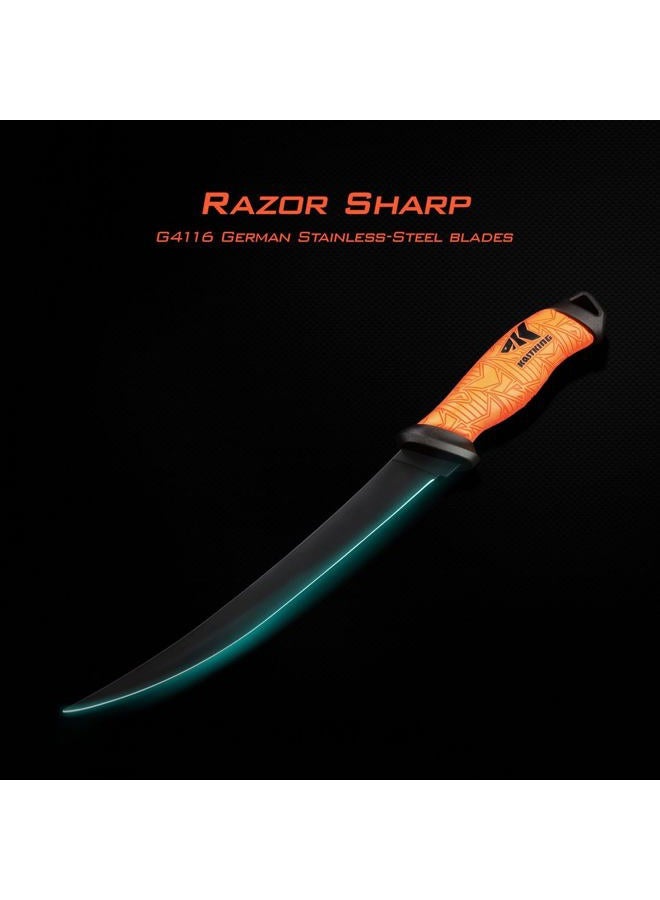 Kastking Speed Demon Pro Fillet Knife - Razor Sharp G4116 German Stainless-Steel Blade, Professional Level Knives for Filleting and Boning, Non-Slip Handles, Includes Protective Sheath - Image 2