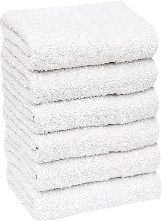 GOLD TEXTILES Bulk Bath Towels White 12 Pack (22x44 Inches) Economy Light Weight Easycare - Image 2