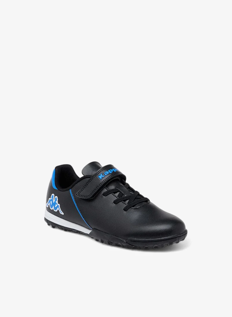 Kappa Boys' Logo Print Sports Shoes with Hook and Loop Closure