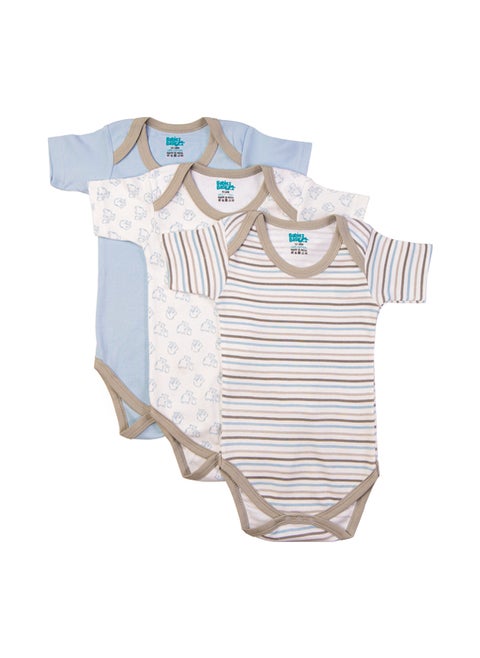Printed Romper/Bodysuit For Babies - Pack Of 3, Multi Color