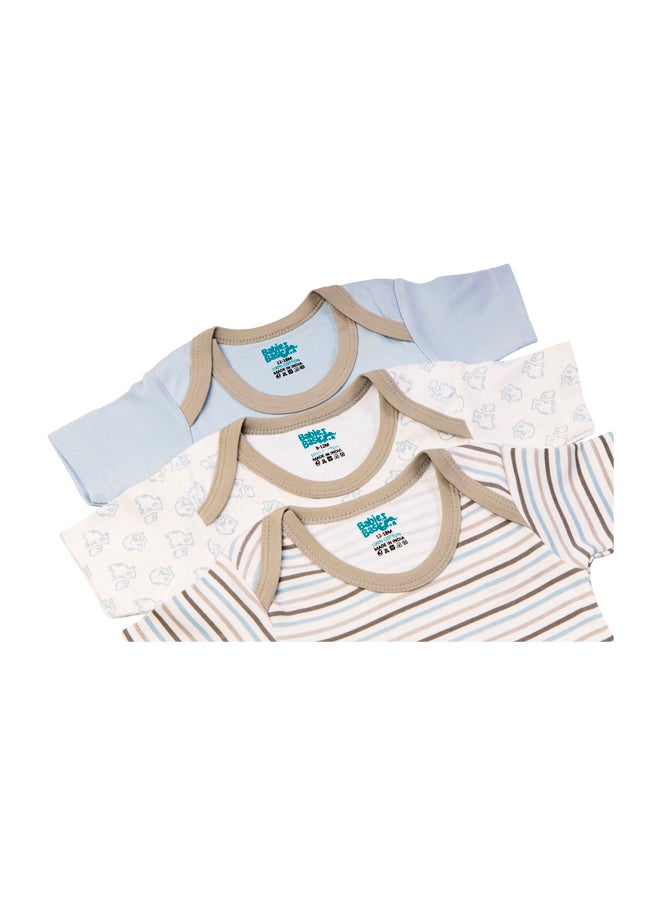 Babies Basic - Printed Romper/Bodysuit For Babies - Pack Of 3, Multi Color - Image 1
