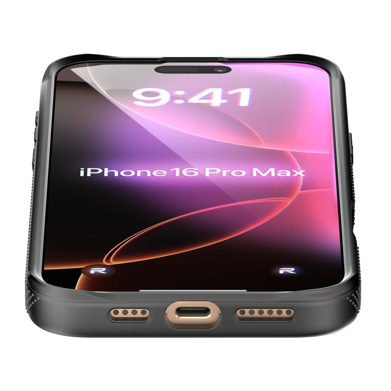 Rebel حافظة REBEL Air لهاتف iPhone 16 Pro Max [سلسلة AirÂ²] متوافقة مع MagSafe قوية، جوانب قابلة للإمساك، غلاف TPU نحيف وخفيف الوزن، زوايا واقية، حلقة عدسة مرتفعة، هاتف 6.9 بوصة 2024 (أسود) - Image 2