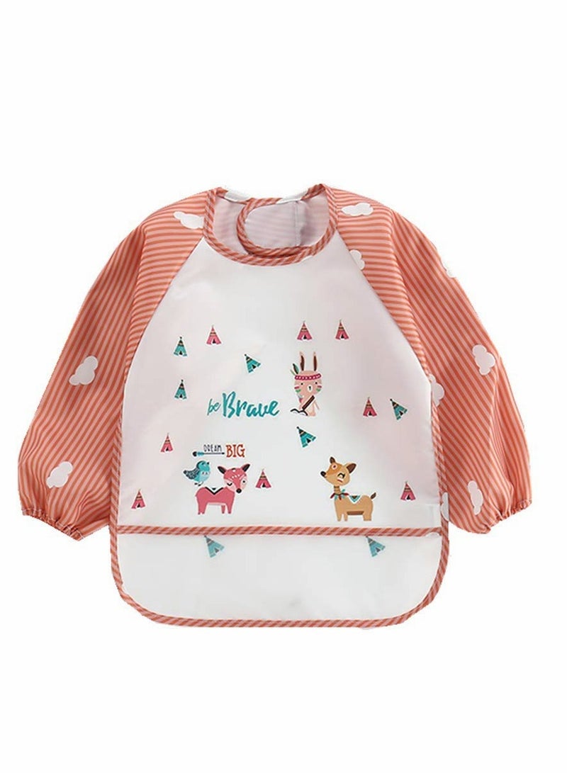 KASTWAVE Baby Waterproof Sleeved Bib, Long Sleeve Bib for Toddler, 3 Pack Infant Toddler Baby Waterproof Sleeved Bib Art Smock Apron 6-36 Months - Image 3