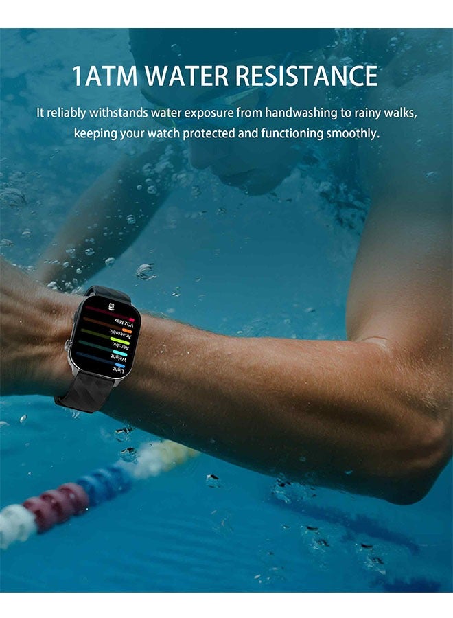 رولستيمي ساعة ذكية للرجال والنساء (إجراء / الرد على المكالمة) ، ساعة ذكية عالية الدقة مقاس 2.01 بوصة مقاومة للماء ، نظام تحديد المواقع متعدد الأنظمة ، شاشة نوم 24/7 ، بطارية 360 مللي أمبير في الساعة 10 أيام، 100 + وضع رياضي ، 200 + وجوه ساعة قائمة على السحابة ، شريط 300 فضي - Image 3