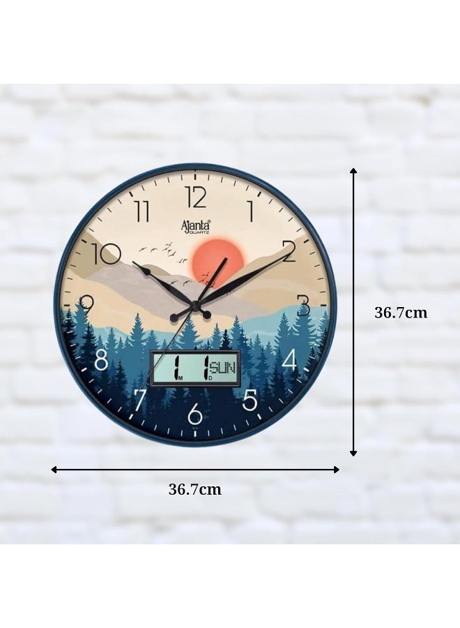 Ajanta Designer Wall Clock - 6097 - Blue - Image 3