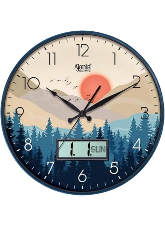 Ajanta Designer Wall Clock - 6097 - Blue - Image 1