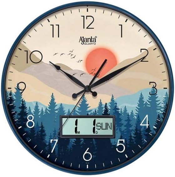 Ajanta Designer Wall Clock - 6097 - Blue - Image 1