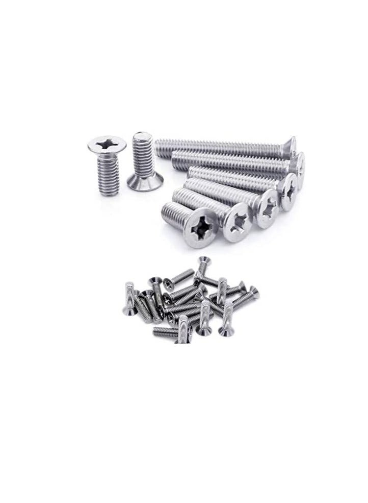 Machine Screw CSK Philip & Countersunk Head for DIY Electrical & Kitchen Furniture Pull Cabinet Door Handles Pack of 25 (M3.5 X 20 MM) - Image 1
