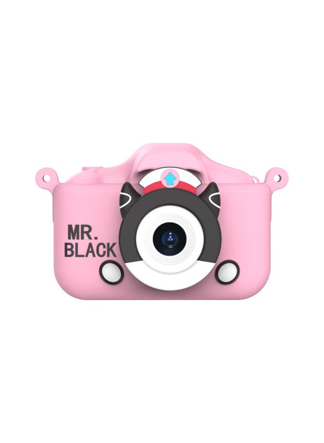 Generic 2022 Children's Camera X7s HD Front And Rear Dual Camera Digital Toy Girl Year Gift Birthday Gift Box-Body Color:Pink Camera + Pink Silicone Case  - Image 1