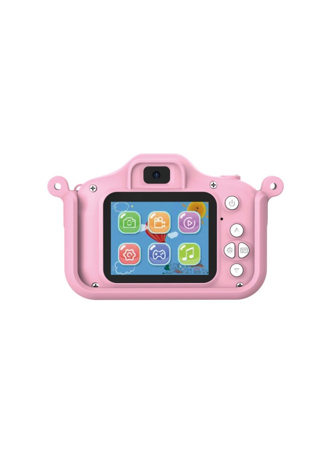 Generic 2022 Children's Camera X7s HD Front And Rear Dual Camera Digital Toy Girl Year Gift Birthday Gift Box-Body Color:Pink Camera + Pink Silicone Case  - Image 5