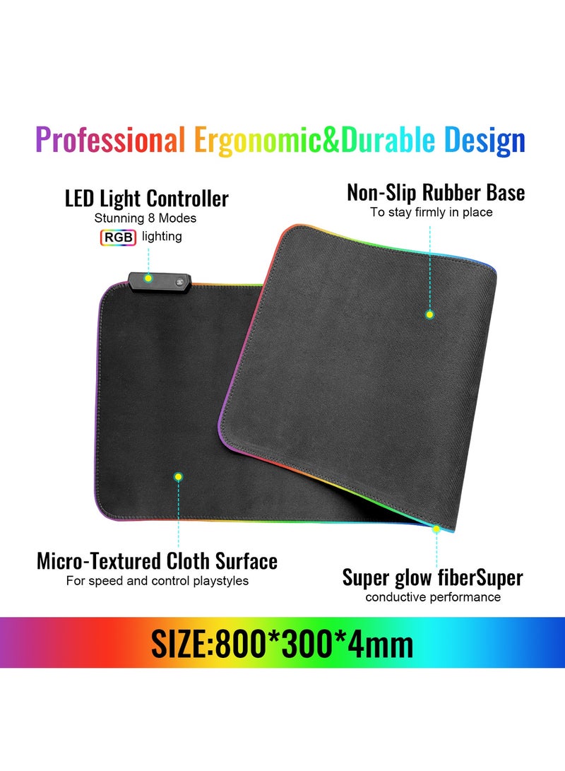 RGB Gaming Mouse Pad Extra Large and Soft LED Extended - Image 3