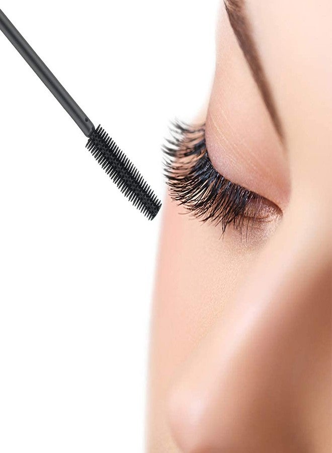 g2plus 100PCS Silicone Eyelash Brushes Mascara Brushes Wands Applicator Makeup Kits for Makeup, Personal Care and Eyelash Extensions (Pure Black) - Image 4