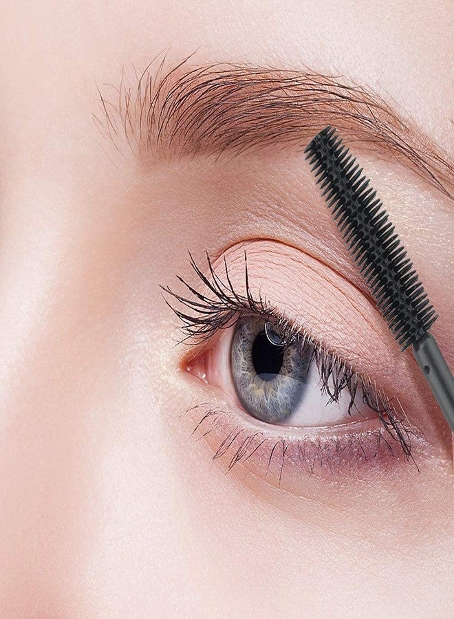 g2plus 100PCS Silicone Eyelash Brushes Mascara Brushes Wands Applicator Makeup Kits for Makeup, Personal Care and Eyelash Extensions (Pure Black) - Image 3