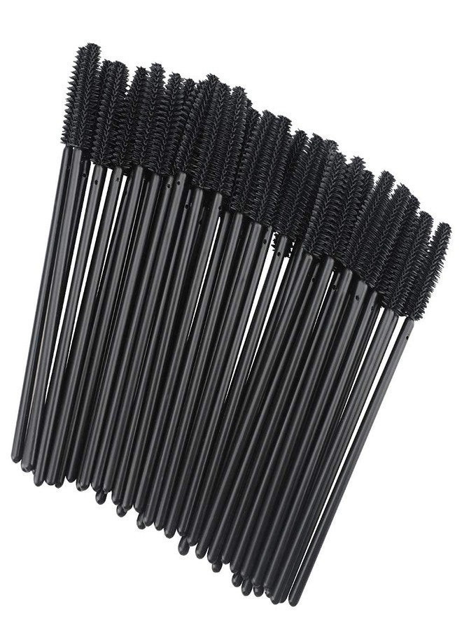 g2plus 100PCS Silicone Eyelash Brushes Mascara Brushes Wands Applicator Makeup Kits for Makeup, Personal Care and Eyelash Extensions (Pure Black) - Image 1