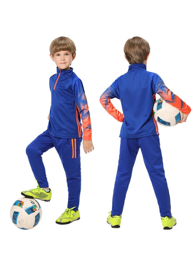 Kids Boys Autumn Winter Football Training Jersey Long Sleeve Suit