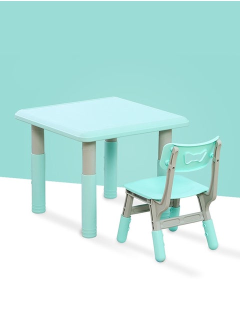 Plastic Children Reading Study Square Desk Kids Table and Chair Set