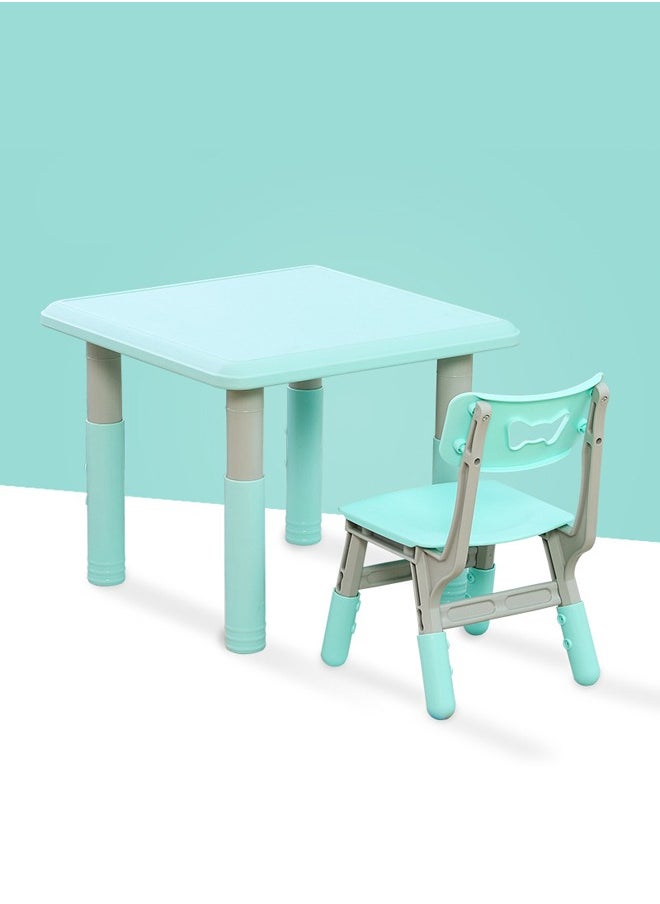 XIANGYU Plastic Children Reading Study Square Desk Kids Table and Chair Set  - Image 1