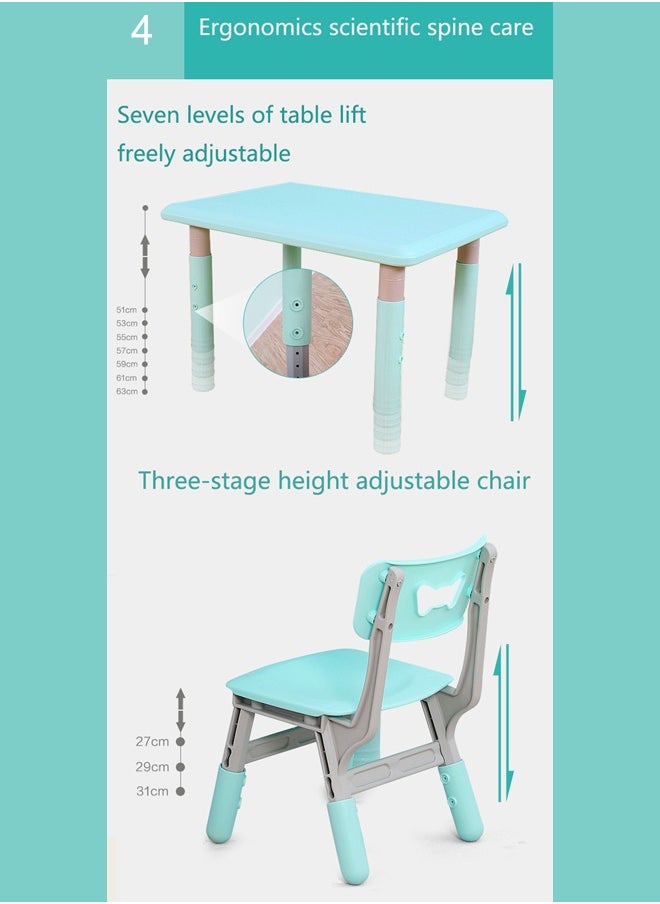 XIANGYU Plastic Children Reading Study Square Desk Kids Table and Chair Set  - Image 4