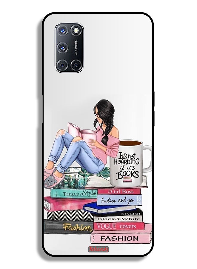 Tolwak Oppo A92 Protective Case Cover Girl And Fashion Books Art - Image 1