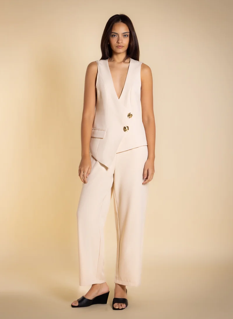 SHAPES DETAILED WAISTCOAT SET