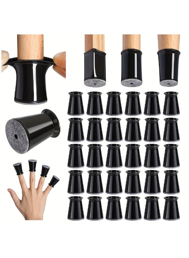32PCS Chair Leg Floor Protection Pads - Anti-Slip & Noise-Reducing Felt Foot Covers, Furniture Leg Protectors - Image 1