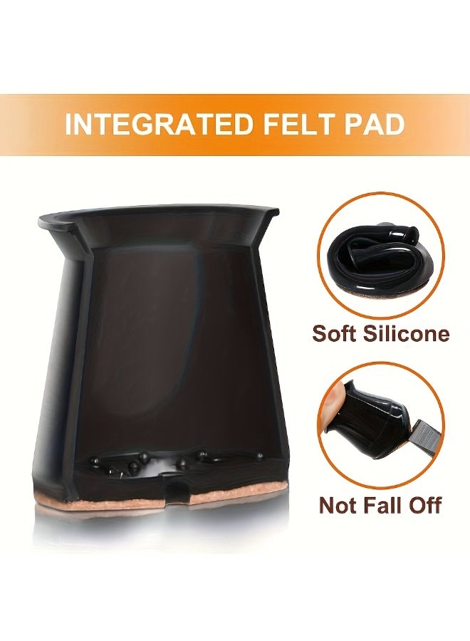 32PCS Chair Leg Floor Protection Pads - Anti-Slip & Noise-Reducing Felt Foot Covers, Furniture Leg Protectors - Image 2
