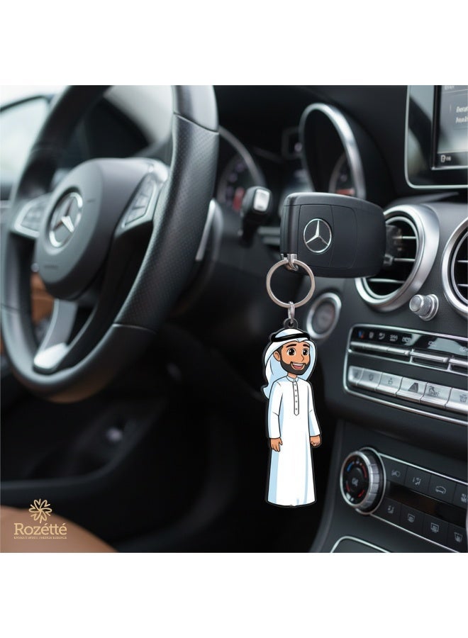Rozette Family Design Keychain Medallion - Image 1