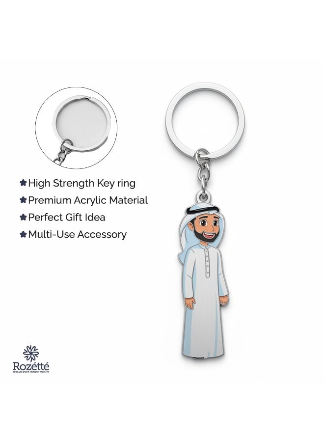 Rozette Family Design Keychain Medallion - Image 3