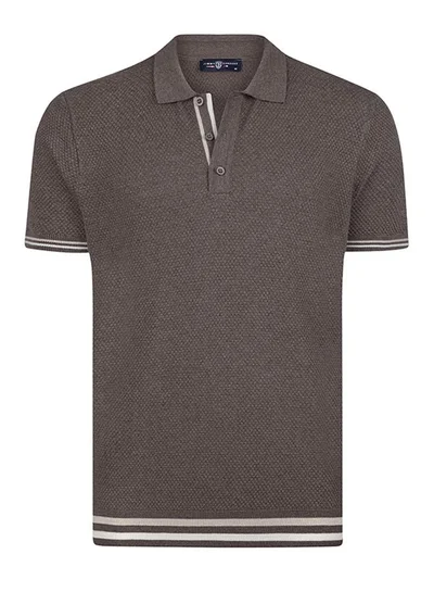 JIMMY SANDERS Tricot 100% Cotton Polo Shirt Short Sleeve