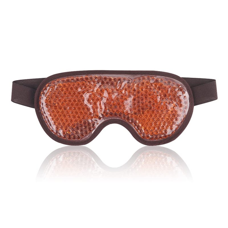 NEWGO NEWGO Cooling Eye Mask for Puffy Eyes Cold Eye Mask Eye Ice Pack for after Eyes Surgery Tension Stress Relief Itchy Eyes Headaches Dark Circles  Brown