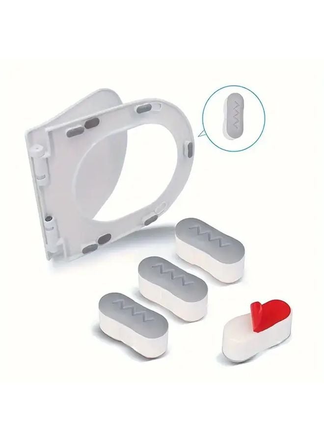 4pcs Toilet Seat Bumpers Durable Buffer System Ultra Stick Adhesive Enhanced Stability - Image 4