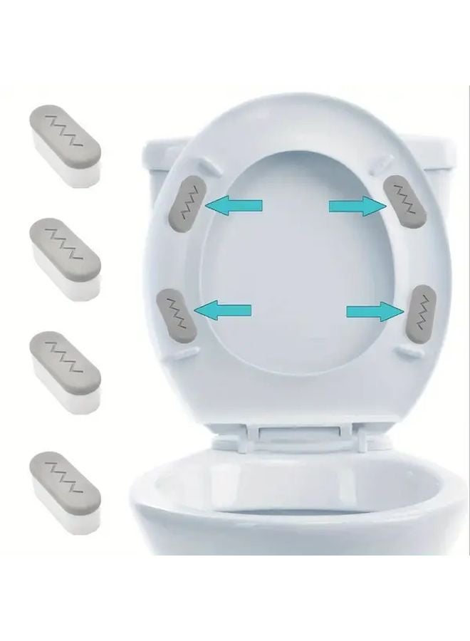 4pcs Toilet Seat Bumpers Durable Buffer System Ultra Stick Adhesive Enhanced Stability - Image 2
