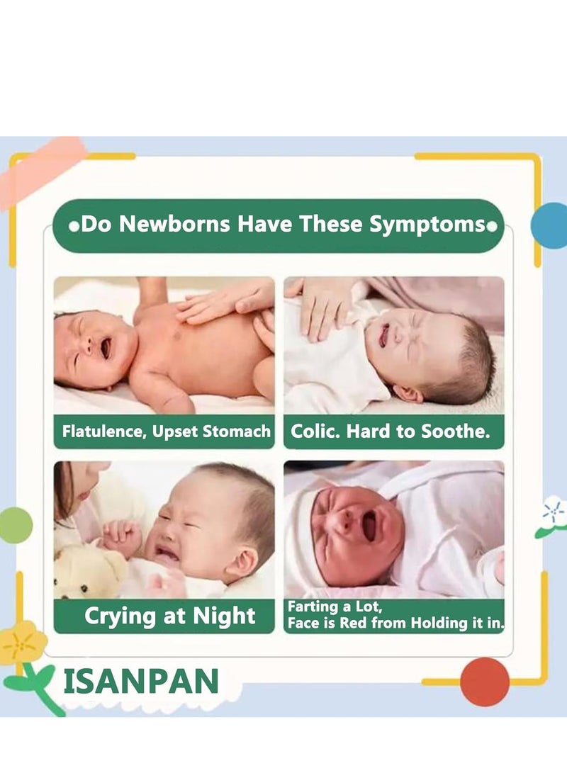 MIXDE Baby Colic and Gas Relief Belly Band, Heated Tummy Wrap, Baby Swaddle Belly Protector Heated for Upset Stomach and Soothes Gas - Image 2