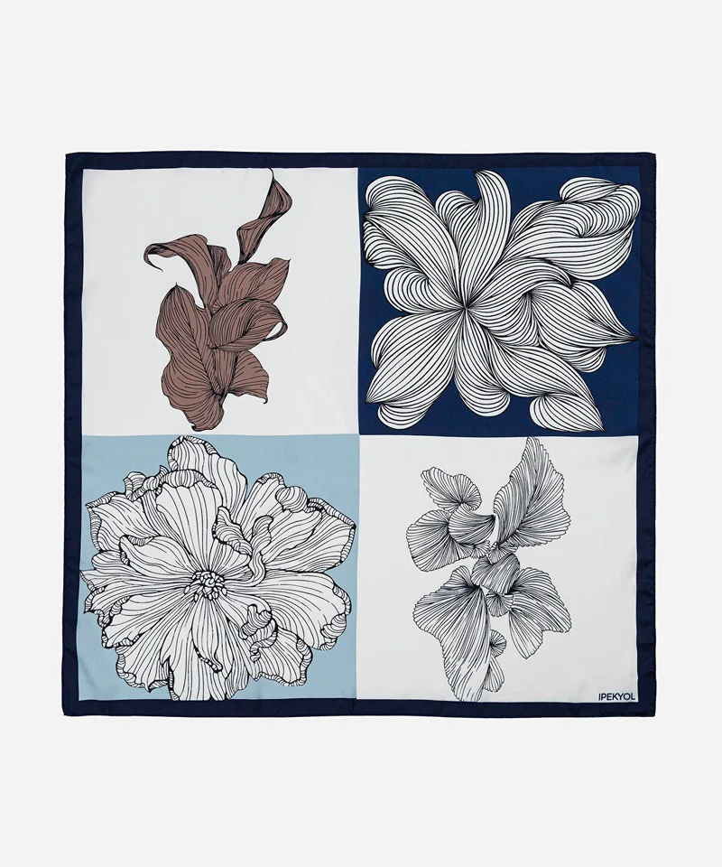 Ipekyol Printed Color-Block Scarf