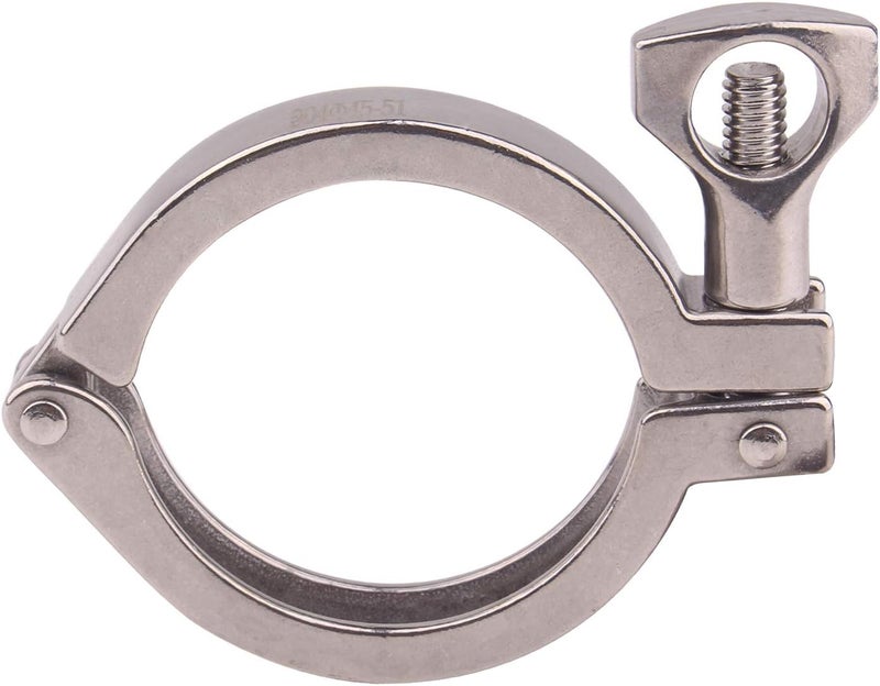 DERNORD 2 Inch Tri-clamp Stainless Steel 304 Heavy Duty Clamp with Silicone Gasket - 2 Pack - Image 4