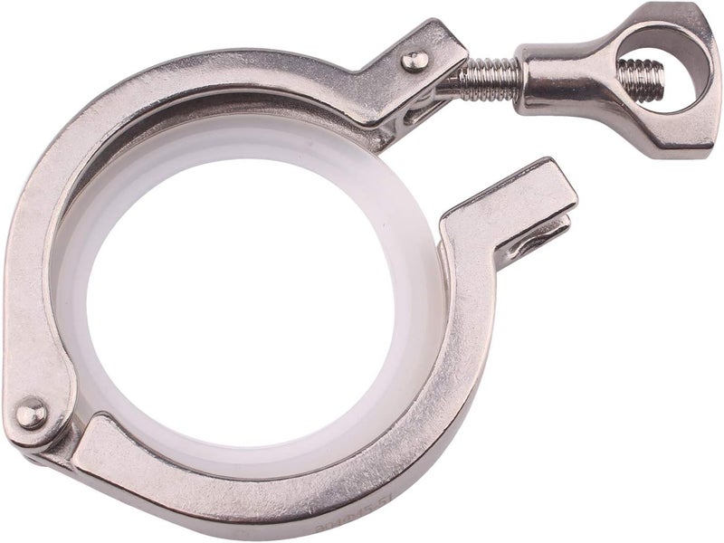 DERNORD 2 Inch Tri-clamp Stainless Steel 304 Heavy Duty Clamp with Silicone Gasket - 2 Pack - Image 2