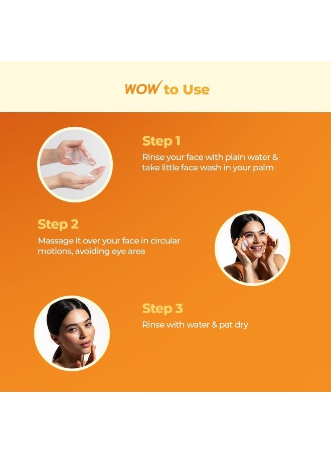 WOW Skin Science - Brightening Vitamin C Foaming Face Wash With Built In Face Brush For Deep Cleansing, 150 Ml - Image 1