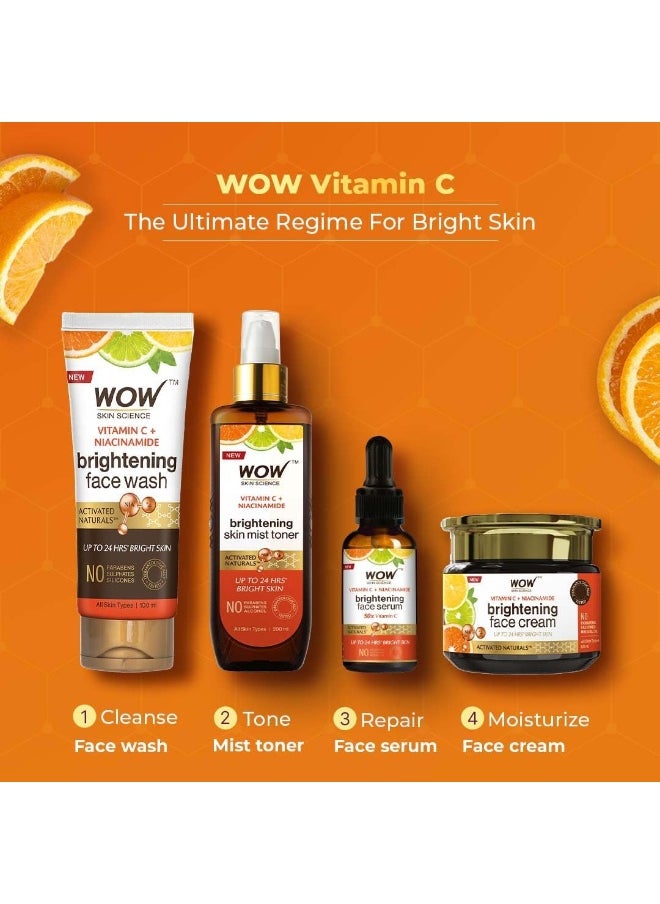 WOW Skin Science - Brightening Vitamin C Foaming Face Wash With Built In Face Brush For Deep Cleansing, 150 Ml - Image 1