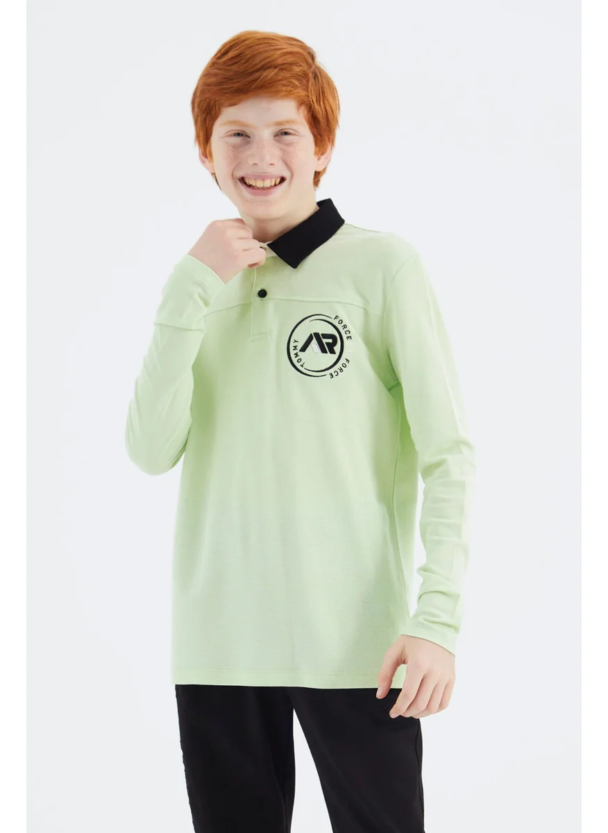 تومي لايف Light Green Polo Neck Boy T-Shirt - 11172