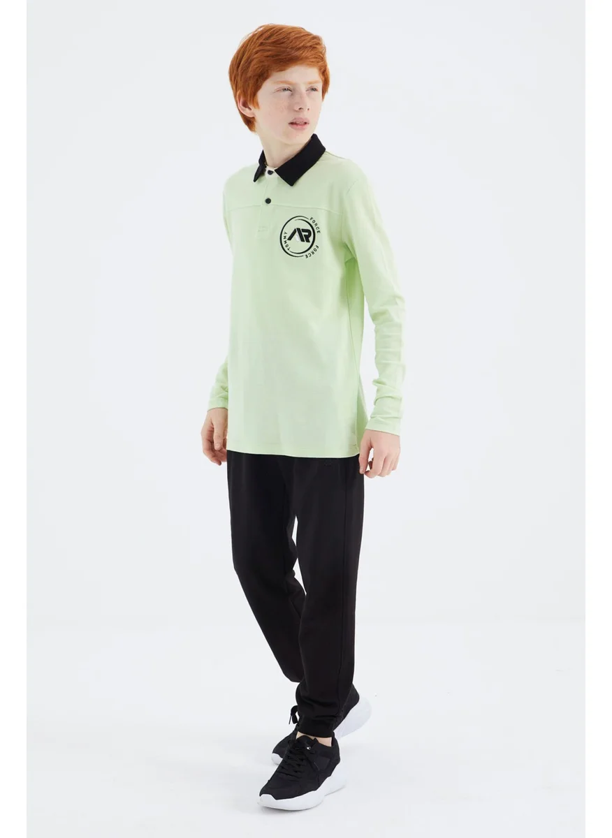 تومي لايف Light Green Polo Neck Boy T-Shirt - 11172