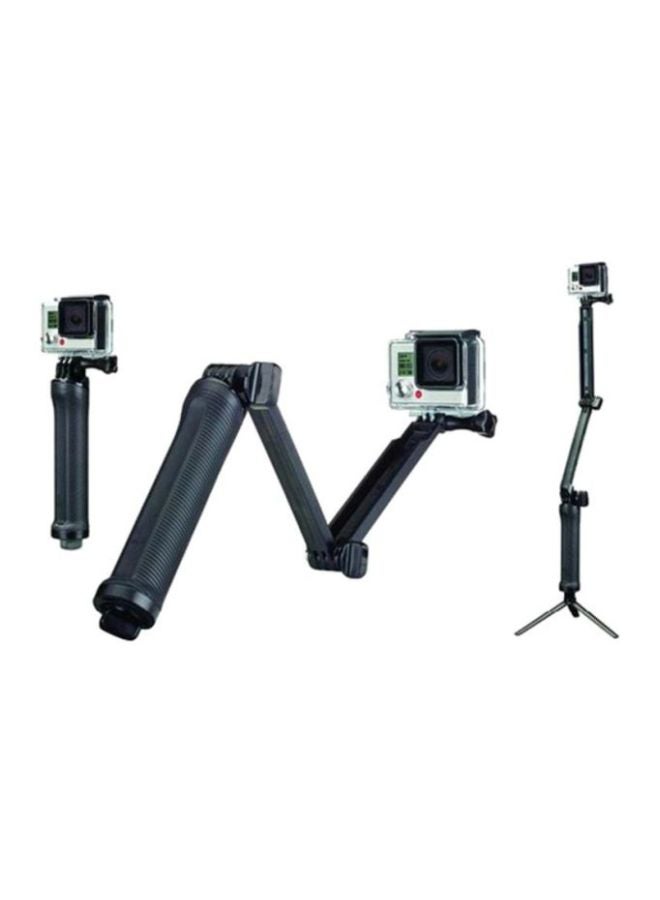 3-Way Selfie Stick Mini Monopod Extension Arm Tripod For Hero 5 Black